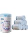 High Quality Blue Heart Rabbit Drawstring Garbage Bag, Cute Cartoon High-Value Home Kitchen Portable Thickened Printed Garbage Bag - 2 Rolls Of 140 Pieces