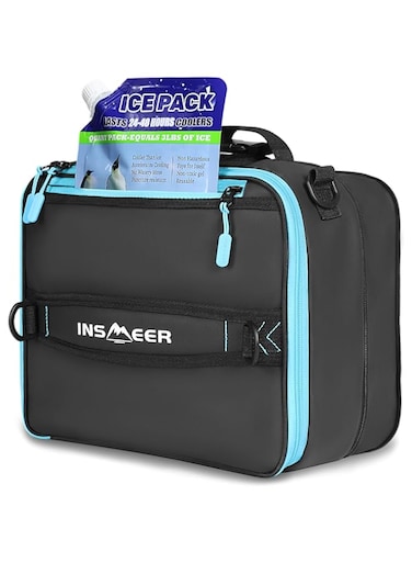 INSMEER Insulated Lunch Bag Expandable, Adult Lunch Box for Men/Women with Waterproof &amp; Shoulder Strap, Soft Cooler Lunch Tote Bag for Work, Picnic, Camping and Travel (16L)