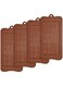 Break-Apart Chocolate Moulds, Set of 4 Packs Food Grade Non-Stick Silicone Protein and Energy Bar Moulds