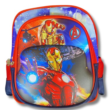 3-6 Years Kids Waterproof School Bag &ndash; Iron Man Cartoon Backpack with Adjustable Padded Straps for Preschool &amp; Kindergarten