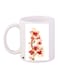 Floral Printed Coffee Mug White/Pink/Beige 11ounce