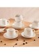 Home Liva 12-Piece Coffee Cup &amp; Saucer Set 180Ml - White
