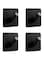 Blythornix Utility Hooks Self Adhesive Stainless Steel, Wall Hooks Rack for Hanging Heavy Duty, Robe &amp; Towel Hooks Command Rustproof 4 Pieces Black