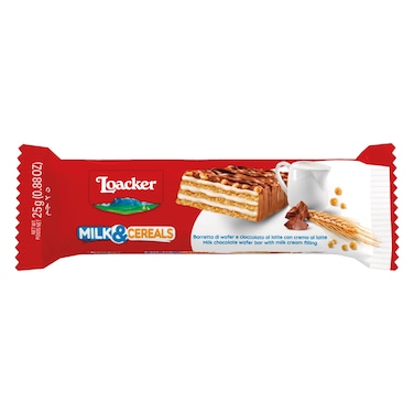 Loacker Choco and Milk Cereals Wafers, 25g