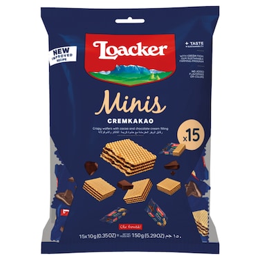 Loacker Minis Cremkakao Chocolate Wafers, 150g
