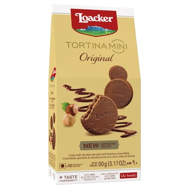 Loacker Tortina Mini Original Chocolate Wafers, 90g