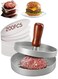 Press Patty Maker with Wooden Handle Non Stick Hamburger Mold Includes 200 Silicone Patty Papers for BBQ Grill Home Cooking Commercial Use Kitchen Tool