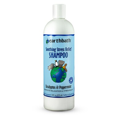 Earthbath Soothing Stress Relief Shampoo, Eucalyptus &amp; Peppermint, Promotes Relaxation &amp; Stress Relief, Made in USA, 16 oz