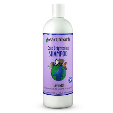 Earthbath Coat Brightening Shampoo, Lavender, Enhances Color &amp; Shine in All Coats, Made in USA, 16 oz