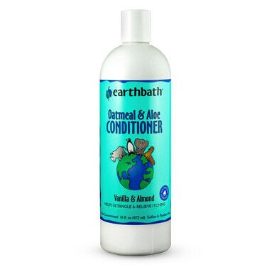 Earthbath Oatmeal &amp; Aloe Conditioner, Vanilla &amp; Almond, Helps Relieve Itchy Dry Skin, Made in USA, 16 oz
