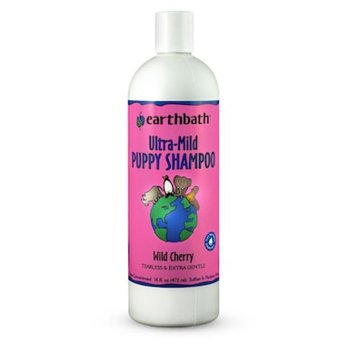 earthbath 16oz Ultra-Mild Puppy Shampoo &ndash; Wild Cherry, Gentle &amp; Tearless Formula for Puppies