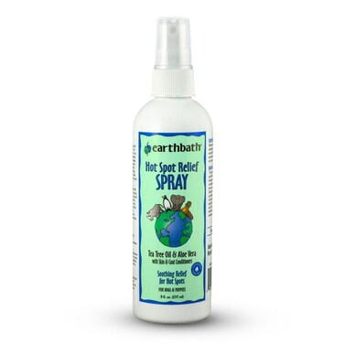 earthbath Hot Spot Relief Spray 8oz &ndash; Tea Tree Oil &amp; Aloe Vera, Made in USA