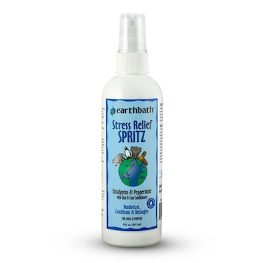 earthbath Stress Relief Spritz 8oz &ndash; Eucalyptus &amp; Peppermint, Skin &amp; Coat Conditioner, Made in USA