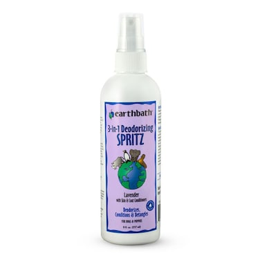 earthbath 3-in-1 Deodorizing Spritz 8oz &ndash; Lavender, Conditions Skin &amp; Coat, Made in USA