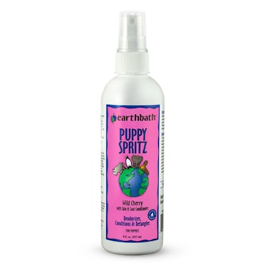 earthbath Puppy Spritz 8oz &ndash; Wild Cherry, Conditions Skin &amp; Coat, Made in USA