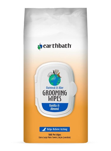 Earthbath Grooming Wipes &ndash; Oatmeal &amp; Aloe 100 ct