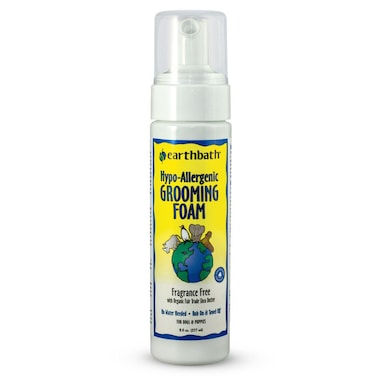 earthbath Waterless Grooming Foam 8oz &ndash; Hypo-Allergenic &amp; Fragrance Free, Cleans Dogs &amp; Puppies, Made in USA