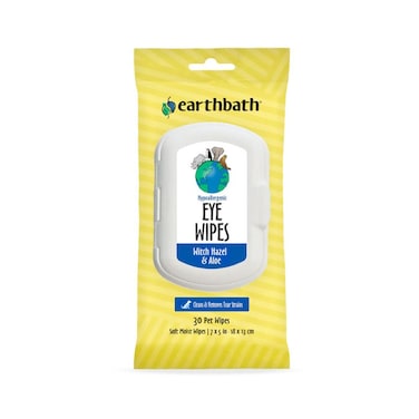 Pet Eye Cleaning Wipes 30ct &ndash; Earthbath Witch Hazel &amp; Aloe Care
