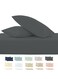 Scape Linen 600 Thread Count Egyption Cotton 2 Pillowcases Set (Standard, Charcoal)