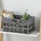 Set of 3 Eco-Friendly Handwoven Storage Baskets &ndash; Durable Woven Bins with Sturdy Plastic Frame and Removable Liners for Toys, Books, and Toiletries &ndash; Decorative and Versatile Home Organization - Grey