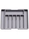 Adjustable Cutlery Storage Holder &ndash; Expandable Tableware &amp; Silverware Organizer BPA-Free Drawer Tray for Utensils, Space-Saving with Dividers for Spoons, Forks, Knives, Grey
