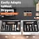 Adjustable Cutlery Storage Holder &ndash; Expandable Tableware &amp; Silverware Organizer BPA-Free Drawer Tray for Utensils, Space-Saving with Dividers for Spoons, Forks, Knives, Black