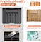 Adjustable Cutlery Storage Holder &ndash; Expandable Tableware &amp; Silverware Organizer BPA-Free Drawer Tray for Utensils, Space-Saving with Dividers for Spoons, Forks, Knives, Black