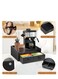 Coffee Station Organizer with K-Cup Storage Drawer, Coffee Maker Stand &amp; Accessory Compartments, Sleek Black Wooden Design for Kitchen or Office Countertop, Stylish and Space-Saving Coffee Organizer