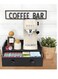 Coffee Station Organizer with K-Cup Storage Drawer, Coffee Maker Stand &amp; Accessory Compartments, Sleek Black Wooden Design for Kitchen or Office Countertop, Stylish and Space-Saving Coffee Organizer