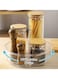 360 Degree Rotating Lazy Susan Turntable Organizer with Adjustable Dividers Transparent BPA Free Plastic Storage for Kitchen Pantry Cabinet Fridge Countertop Makeup and Spice Rack Organization
