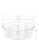 360 Degree Rotating Lazy Susan Turntable Organizer with Adjustable Dividers Transparent BPA Free Plastic Storage for Kitchen Pantry Cabinet Fridge Countertop Makeup and Spice Rack Organization
