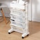 5-Tier Bookshelf Storage Cart with Wheels Multi-Functional Movable Book Storage Organizer, Narrow Space saving Utility Shelf for Home Office Dorm and Classroom