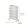 5-Tier Bookshelf Storage Cart with Wheels Multi-Functional Movable Book Storage Organizer, Narrow Space saving Utility Shelf for Home Office Dorm and Classroom