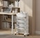 5-Tier Bookshelf Storage Cart with Wheels Multi-Functional Movable Book Storage Organizer, Narrow Space saving Utility Shelf for Home Office Dorm and Classroom