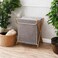 67L Bamboo Laundry Basket with Cover for Dirty Clothes Hamper Storage Organizer Portable Foldable Freestanding Toilet Sorter Cart for Bathroom and Bedroom Towels Blankets Grey
