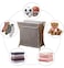 67L Bamboo Laundry Basket with Cover for Dirty Clothes Hamper Storage Organizer Portable Foldable Freestanding Toilet Sorter Cart for Bathroom and Bedroom Towels Blankets Grey