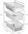 3 Tier Under Sink Organizer with Pull Out Drawers Metal Frame Storage Rack for Kitchen Bathroom Cabinet Cleaning Supplies Pantry Organizer Space Saving Shelf