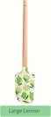 Lemon Silicone Spatula Set, 2-Piece Food-Grade, Heat-Resistant Baking Tools with Non-Slip Grip, Large &amp; Small Kitchen Utensils for Mixing, Scraping, Single-Sided Design