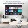 iCruze PixelStream Smart Projector - 720p HD, 4500 Lumens, Android 12, Wi-Fi, Bluetooth, HDMI, USB - Portable Mini Home Theater Projector with 200&rdquo; Screen Size Support