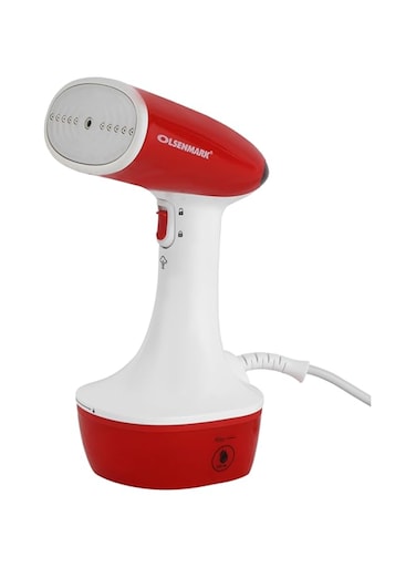 Olsenmark Handy Garment Steamer- OMGS1858, 300 ml Water Tank Capacity, Suitable for all Kinds of Fabric, Synthetic, Natural, Dense, Softens, Straightens, 1470W