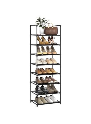 barsone Shoe Rack 8 Tiers, 16-20 Pairs Shoe Organizer Storage Shelf Stand Tower Shoe Rack, Space Saving Shoe Shelves Narrow Free Standing Shoe Rack for Closet Entryway Hallway Apartment Garage