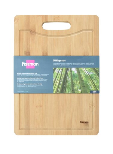 Bamboo Fiber Cutting Board Brown 38x27x1.4centimeter