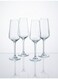 Vinetis Flute Wine Glass Set 4x230ml For Wine, Champaign, Juice, Water, Soft Drinks, Hard Drink, Hot Beverages