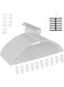Non-Slip Hangers Suit Hangers 50 Pack Ultra Thin Space Saving 360 Degree Swivel Hook Clothes Hangers for Coats Jackets Pants Dress Clothe Plastic Curved 50pcs Grey.