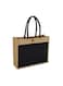 Reusable shopping bag with Wooden button and Canvas pocket