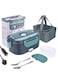 Electric Lunch Box - Fast 60W Food Heater 3-In-1 Portable Food Warmer Lunch Box for Car &amp; Home &ndash; Leak proof, 2 Compartments, Removable 304 Stainless Steel Container &amp; Utensils