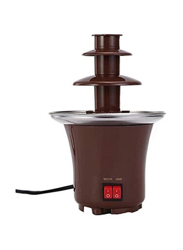 SqSYqz Chocolate Fountain Machine, Electirc Chocolate Fondue Set, 3 Tier Stainless Steel Fondue Heat, for Party Wedding