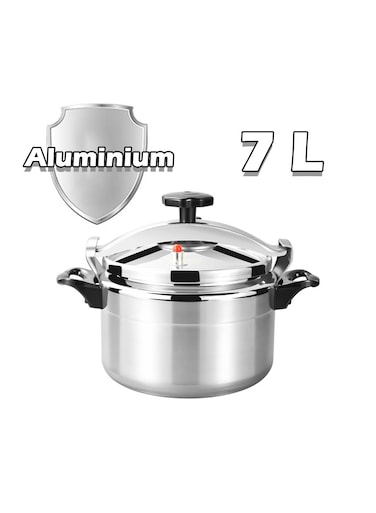 Cooker, 7 Liter Aluminium Pressure Pot, 100 KPA Arabic Cooker with Safety Lock, 7L Pressure Cooker