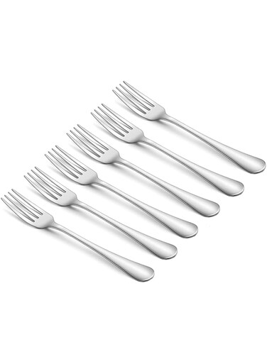Blackstone AWM Table Fork 6 Pc Set, Food-Grade Stainless Steel Table Fork, Mirror Polished, Dishwasher Safe, Use for Home, Kitchen or Restaurant 398SDF 19cm (TABLE FORK)