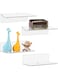 Bolidery 4 Pack Acrylic Floating Shelves, 9" Small Wall Shelf for Storage &amp; Decoration, Adhesive Wall Mounted Shelf for Bedroom,Living Room,Bathroom